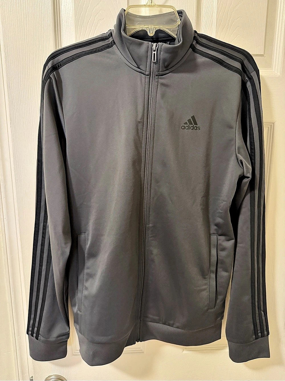 adidas Hoodedreefre 9a Track Jacket Gray Black Size Small NWT
